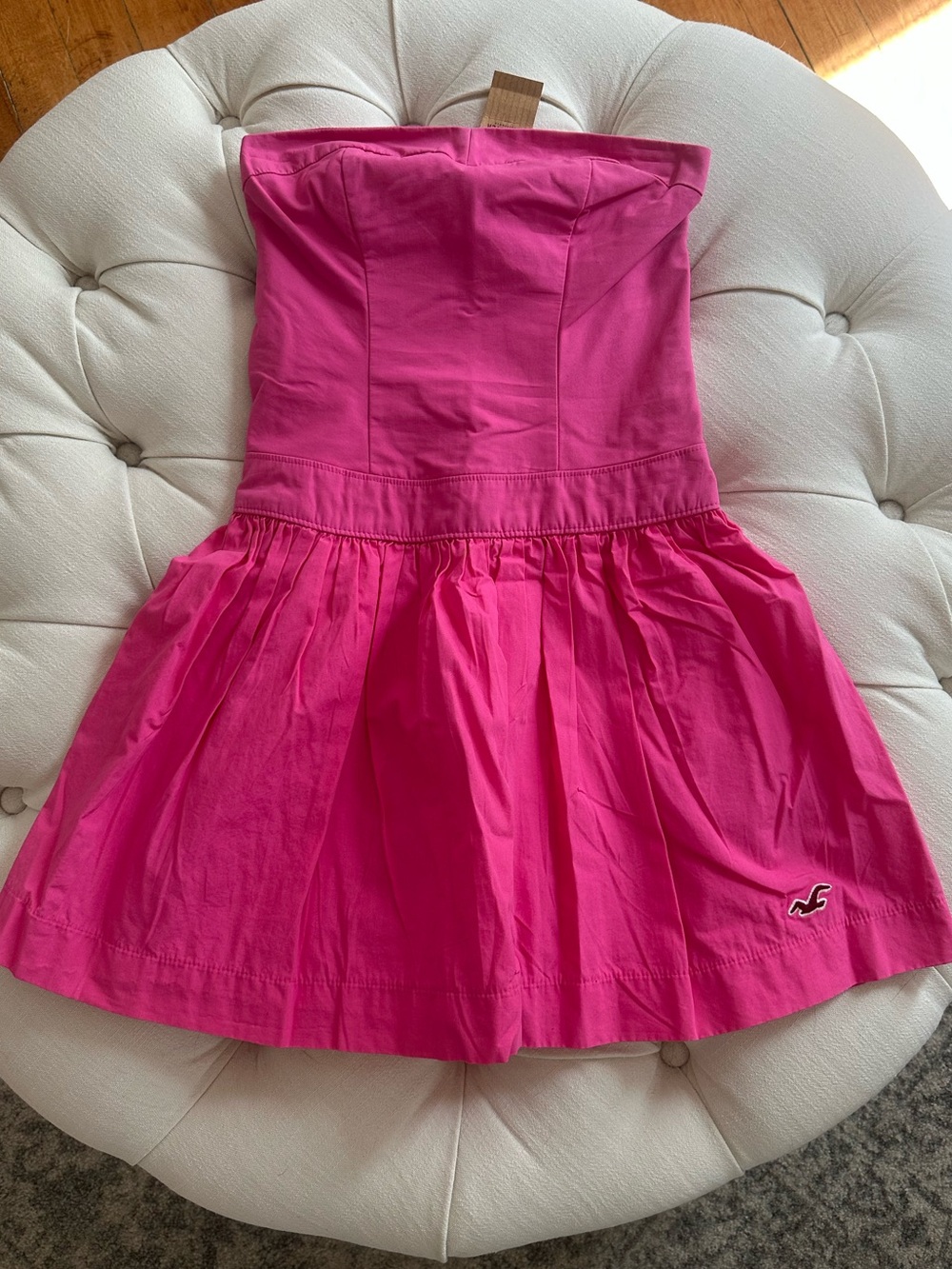 Hollister Strapless Bright Pink Fit-and-Flare Sundress